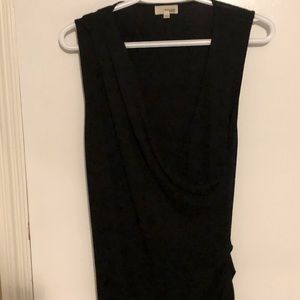 Wilfred Free Black Faux Wrap Dress